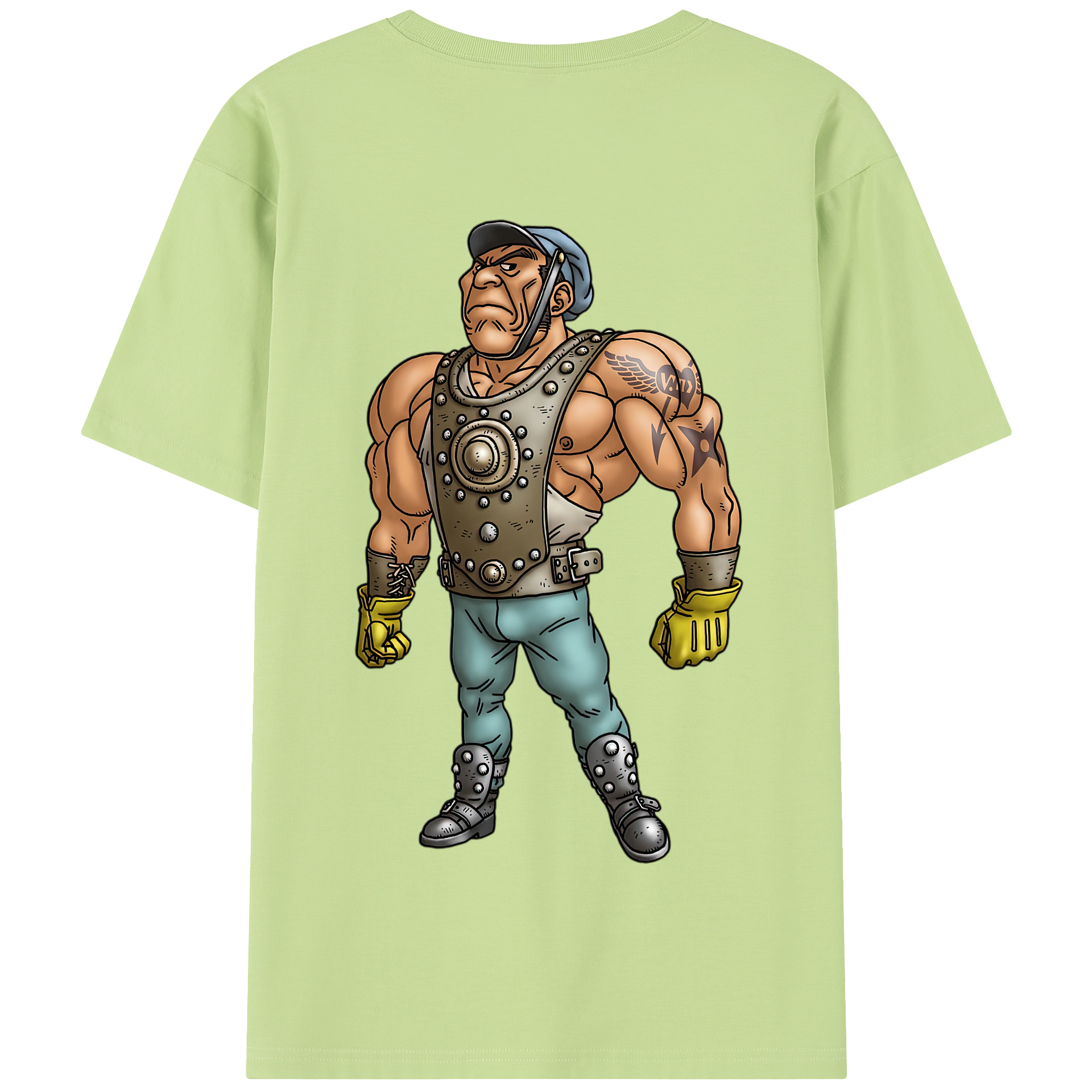 （画像用） ドラゴンクエスト Doragon Kuesuto Dragon Quest 綿100％半袖Tシャツ（背面プリント）